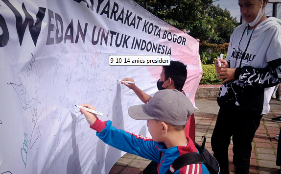 Gaungkan Anies Capres, Jarnas Beraksi di Bogor Bentangkan Spanduk Dukungan hingga Sejuta Tanda Tangan