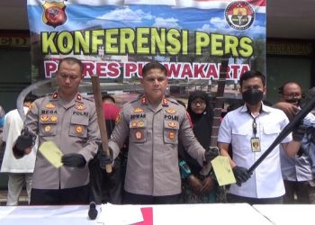 Polisi Ciduk Geng Motor yang Bacok-Setrum Mati Warga Purwakarta
