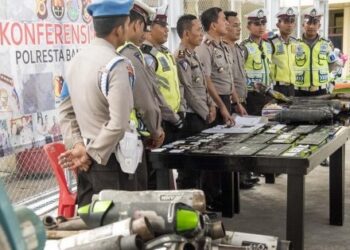 Aparat Polres Subang gencar memberantas penggunaan knalpot brong