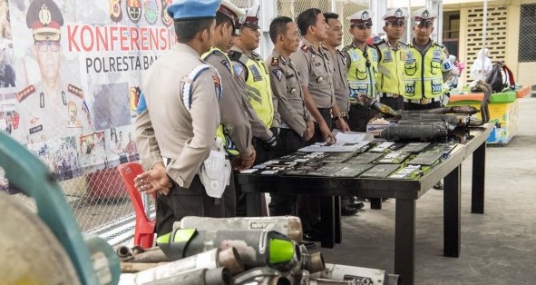 Aparat Polres Subang gencar memberantas penggunaan knalpot brong
