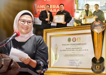 Peduli Lembaga Penyiaran, Bupati Indramayu Peroleh Penghargaan Dari KPID Jawa Barat