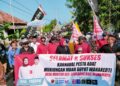 NINA DISAMBUT RIBUAN WARGA DUKUNG UNJUNGAN DESA MUNTUR (NINA – TOBRONI KOMITMEN JAGA BUDAYA LOKAL INDRAMAYU