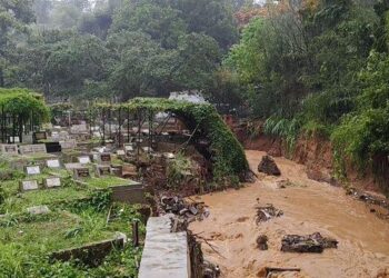 Cegah Longsor Lagi di TPU Cikutra Tepi Sungai Cidurian Akan Dipasang Bronjong Kolam Retensi Nyusul