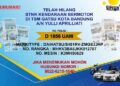Pengumuman Telah Hilang STNK di TSM Gatsu Kota Bandung A/N Yulli Aprilliati
