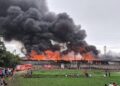 Pabrik Plastik di Kopo Bandung Terbakar, Kepulan Asap Hitam Membumbung Tinggi