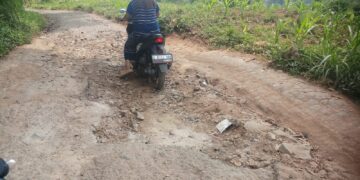 Warga dan Kades Keluhkan Jalan Kabupaten Rusak Parah